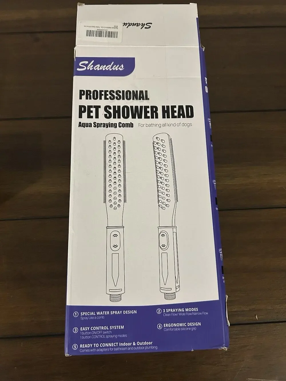 Shandus Professional Pet Shower Head Aqua Spraying Comb Dog Grooming Sprayer